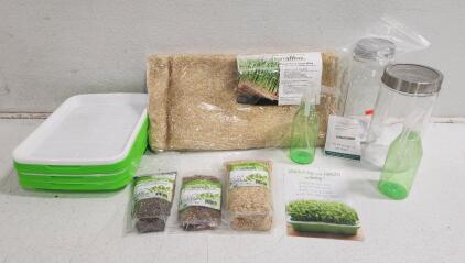 (1) Terrafibre Hemp Fiber Grow Mat (5) Sprouting Grow Mats And More