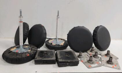 (6) Boat Bar Stools W/ Base And Mounting Plates