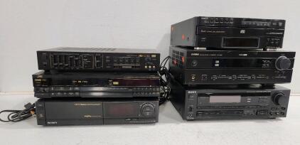 (1) 5 Disc Automatic Loading System (1) Yamaha AV Receiver And More