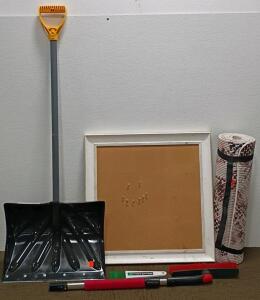 Snow Shovel, Cork Board, Yoga Mat, and More