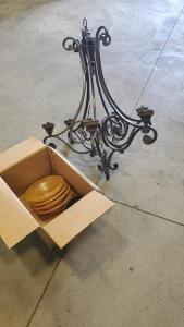 Vintage Stunning Wrought Iron Chandelier