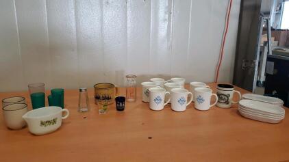 Vintage Corelle Corning Cornflower Mugs And More