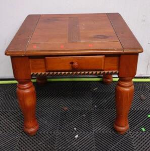 24"x 24"x 20" Wooden End Table w/ Drawer
