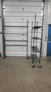 (2) 92" Wired Racks On Wheels