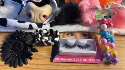 Assorted Halloween Costumes (1) Adult L Chicken Costume (1) Adult Baby Costume (1) Cow Costume Accessories & more