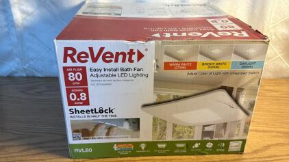 ReVent Adjustable Led Bathroom Light and Fan Combo
