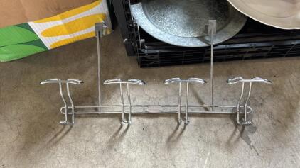 Assorted Home Items (2) Stands Of Outdoor Lights (13) Shelf Brackets (2) IPad Stands and more
