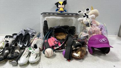 Assorted Softball equipment