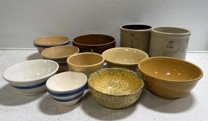 Large Lot Of Assorted Ceramic Bowls/Vases