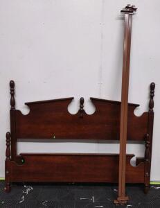Full Size Vintage Wooden Bed Frame Set