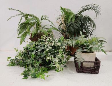 Decorated Artificial Ferns And English Ivy