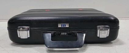 Zero Halliburton Black Aluminum Brief Case