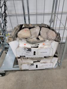 2 Boxes of Decorative Rock for wall, yard etc