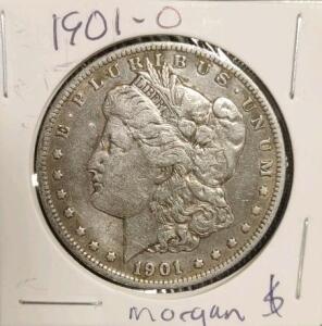 1901-O Morgan Dollar, United States, 90% Silver, Lady Liberty Design