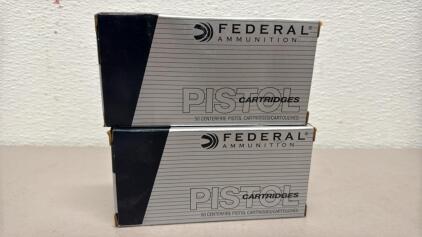 (2) Boxes Of Federal 40 S&W 155GR. Jacketed Hallow Point Ammo