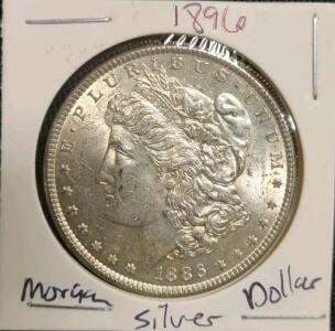 1896 Morgan Dollar, United States, 90% Silver, Lady Liberty Design