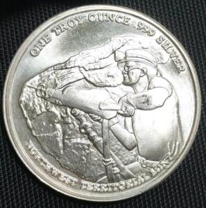 Pan American Silver Corp Coin, 1 Troy Ounce .999 Silver, Northwest Territorial Mint