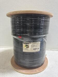(1) Superior Essex 14 AWG RG11 Quad Coax CMR 1KFT RL Black Communications Cable