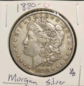 1980-O Morgan Dollar, United States, 90% Silver, Lady Liberty Design