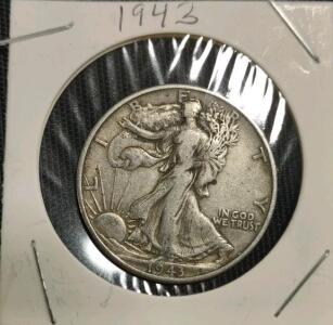 1943 Standing Liberty Silver Half Dollar