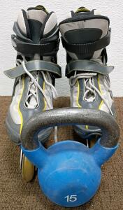 Inline Skates (M9/W11) and a (15 lb.) Kettlebell