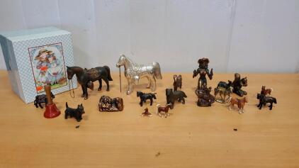 (11) Assorted Brass Figurines And More
