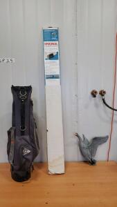 Original All Aluminum Roof Snow Rake, Dunlop Golf Bag And Goose Outdoor Decor