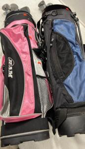 (2) Golf Clubs Stand Bag