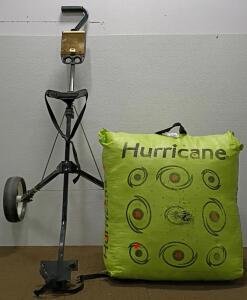 Folding Golf Push Cart and Archery Target