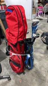 (2) Golf Clubs Stand Bag