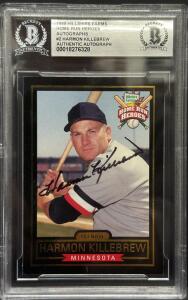 1999 Hillshire Farms Home Run Heroes Autographed Card, Harmon Killebrew, Beckett Authenticated
