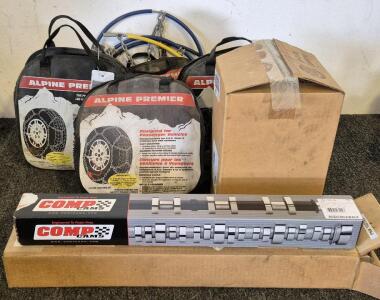 (4) Alpine Premier Tire Chains, (2) CompCams New, Vehicle Filter New