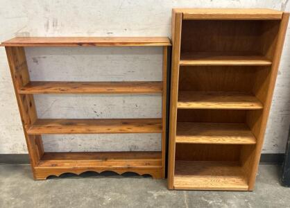 2 Wooden Shelves (24X48 Inches And 41.5 X 40.5 Inches)