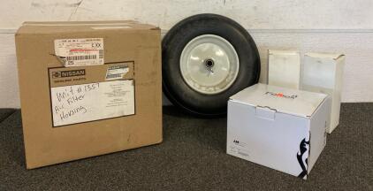 Nissan Unit #1357 Air Filter Housing, Carlisle Flat Free 4.80/4.00-8NHS Tire, Magnetic Mount Amber LED Beacon Light, (2) Hydraulic Filter Elements