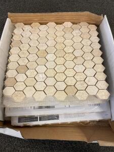 Tool Lot Including, Rigid Toolbox, Box Of Ceramic Tiles, Tire Chains, Ollie Baker Clock Mainspring Winder, (2) Lighted Umbrellas And More