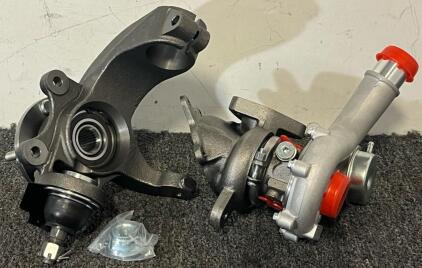 Turbocharger & Front Steering Knuckle & Wheel Hub Bearing<br/>Assembly