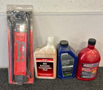 (1) Isuzu SCS Automatic Transmission Fluid, (1) Polaris Demand Drive Fluid, (1) Penray Winter Thaw Emergency Diesel Treatment, (1) Allen Metal Tool And Gun Rack