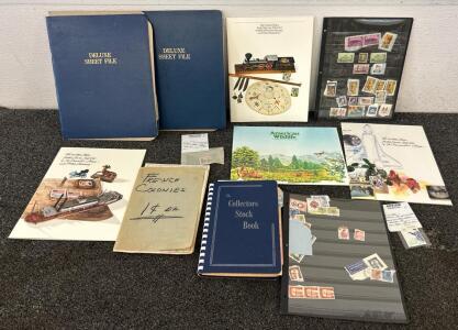 Collector Books Filled With Stamps From All Over The World