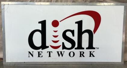 Large Dish Network Sign / 72&rdquo; L x 37.5&rdquo; H