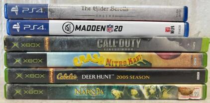 (4) Xbox Games & (2) PS4 Games
