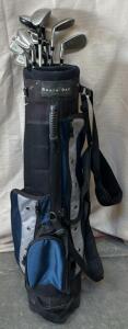 South Bay Golf Bag & (9) Golf Clubs