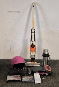 Bolt Vacuum, Bike Helmet, Coffee Thermos, Solar Light, Near Spray Holder, Antique Edison Bulb, How To Buy Home CDs, Get Rich Cds, Learn A Different Language CDs, Stay Dry Pack, Lock Box