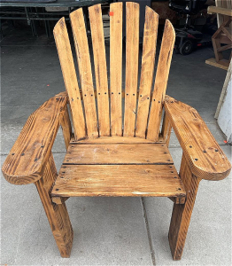 Homemade Wooden Chair (H 3&rsquo; 2&rdquo;) (W 2&rsquo; 6&rdquo; L 2&rsquo;)