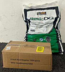 The Andersons Humic DG Organic Soil Amendment & 1000 Pack Landscaping Staples