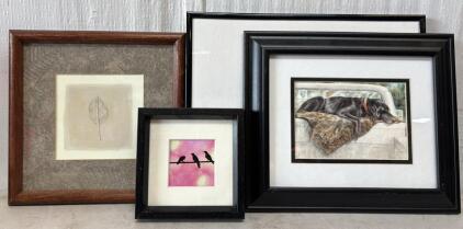 (3) Framed Paintings/Portraits & (1) Frame