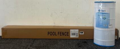 Outdoor Pool Fence (50&rdquo; Tall) & Pool Filter