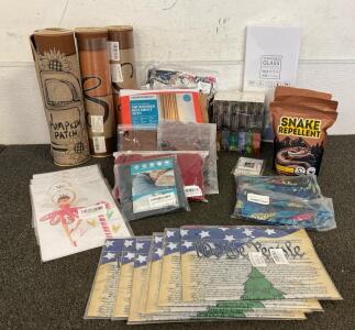Miscellaneous Lot Including, Snake Repellent, Fall Floor Mats, MicroFiber Bedsheets, Rangers Apprentice Book Series, And More