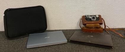 Acer And Asus Computers Plus Case, And Vintage Argus Camera