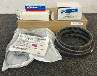 (1) HID Conversion Kit, (1) ACDelco Spark Plug, (1) Air Dryer Purge Valve Kit, And More