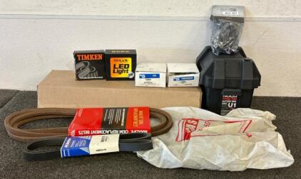 (1) Maxlife OEM Replacement Belt, (1) NOCO Snap-Top Battery Box, (1) Ford Molding, And More